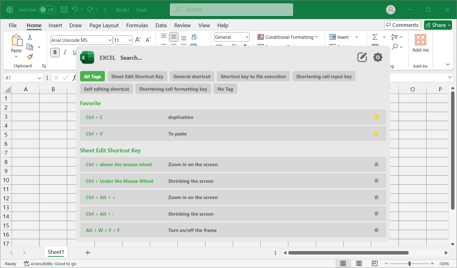 Danbi Excel Shortcut Overlay